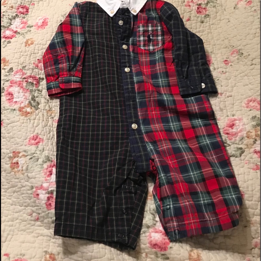 Ralph Lauren plaid all in one jumper 3M